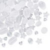 100Pcs 5 Style Transparent Frosted Acrylic Beads FACR-PJ0001-02-3