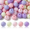 70Pcs Rubberized Style Acrylic Beads MACR-FS0001-71C-2