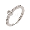 S925 Sterling Silver Adjustable Letter Rings for Women RJEW-M068-01P-Q-2