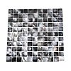 Natural Black Lip Mosaic Tiles Cabochons SHEL-Q029-10-1