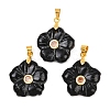 Natural Obsidian Carved Pendants G-A315-01G-05-1