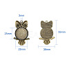 10pcs Vintage Tibetan Style Alloy Owl Pendant Cabochon Bezel Settings TIBEP-TA0002-10AB-NF-8