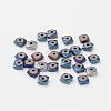 Frosted Square Electroplate Non-Magnetic Synthetic Hematite Beads X-G-P046-08-2