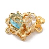 Brass Micro Pave Cubic Zirconia Box Clasps KK-U037-40G-A-2