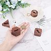 Fingerinspire 4 Pcs 4 Styles Black Walnut Ring Displays RDIS-FG0001-15-3