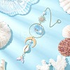 Fishtail Glass Hanging Ornaments HJEW-JM03173-1