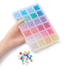 600Pcs 24 Style Transparent Plastic Beads KY-YW0001-48-4