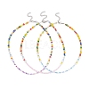 3Pcs 3 Color Natural Quartz Crystal & Glass Seed Beaded Necklaces Set NJEW-JN04344-1