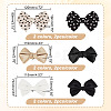 6 Styles Polyester Bowknot Shoe Decorations AJEW-GA0007-58-2