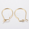 304 Stainless Steel Hoop Earrings Findings Kidney Ear Wires STAS-G179-44G-2