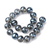 Transparent Electroplate Glass Beads Strands EGLA-N002-34H-F04-4
