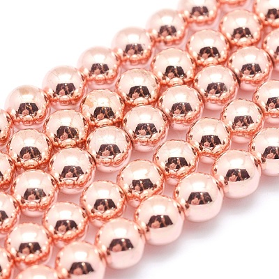 Electroplate Non-magnetic Synthetic Hematite Beads Strands G-L485-01B-RG-1