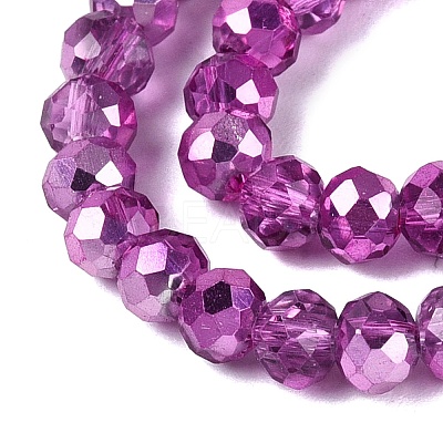 Transparent Electroplate Glass Beads Strands X1-EGLA-Q131-01A-07-1