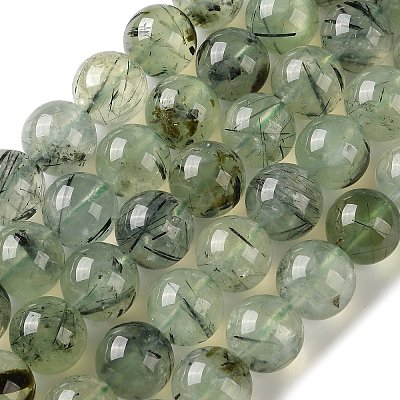 Natural Prehnite Beads Strands G-G474-A01-12mm-1