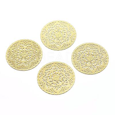 Brass Filigree Joiners KK-K184-03C-RS-1