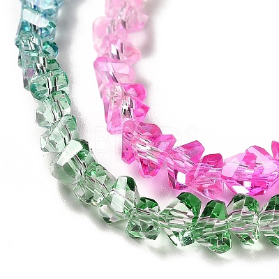 Transparent Glass Bead Strands X-GLAA-H023-02B-1
