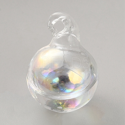 High Borosilicate Glass Bottle Pendants LS-GLAA-WH0010-02A-1