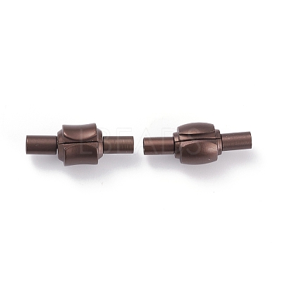Ion Plating(IP) 304 Stainless Steel European Clasps with Cord Ends STAS-G239-15R-1