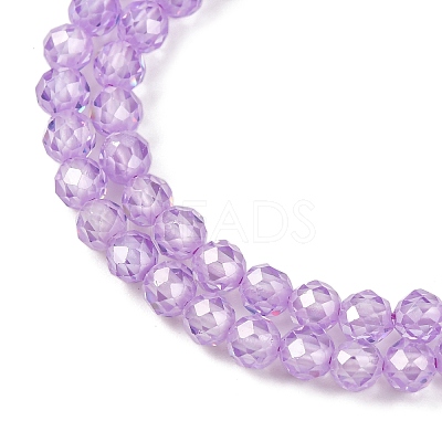 Cubic Zirconia Beads Strands G-G792-47-10C-1