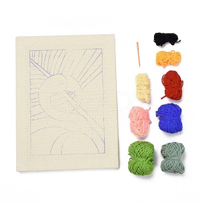 Flamingo Punch Embroidery Supplies Kit DIY-H155-13-1