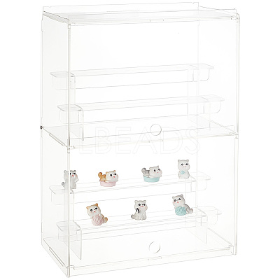 2-Layer 3-Tier Acrylic Minifigures Display Case ODIS-WH0038-49-1