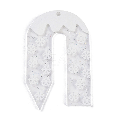 Christmas Theme Acrylic Pendants OACR-Q100-06B-1