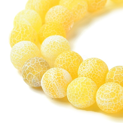 Natural Crackle Agate Beads Strands G-G055-8mm-6-1
