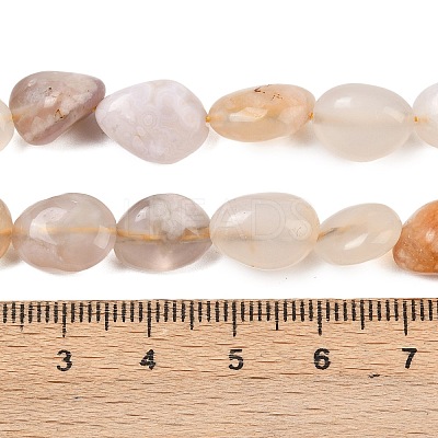 Natural Cherry Blossom Agate Beads Strands G-Z107-A01-1