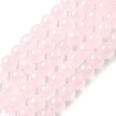 Natural Pink Calcite Beads Strands G-Z103-A01-6mm-1