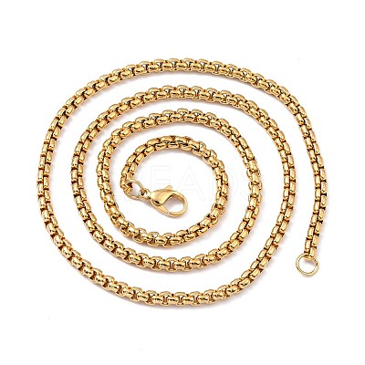 304 Stainless Steel Box Chain Necklaces NJEW-F227-09G-13-B-1