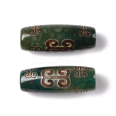 Tibetan Style dZi Beads TDZI-E004-08-1