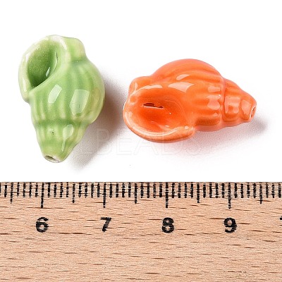 Handmade Printed Porcelain Beads Strand X-PORC-T133-01M-1