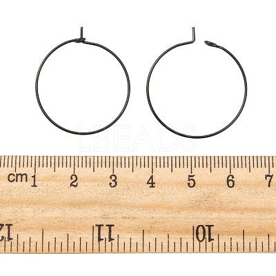 316L Surgical Stainless Steel Hoop Earring Findings STAS-D164-01B-1