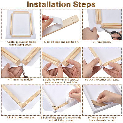 Wood Oil Painting Frame DIY-WH0671-376A-1