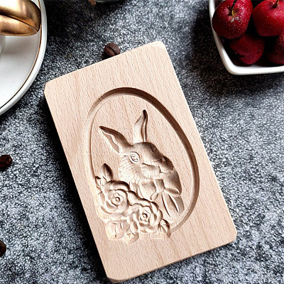 Beech Wood Cookie Molds AJEW-WH0083-59B-1