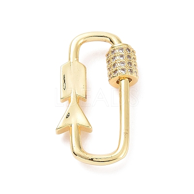 Brass Micro Pave Clear Cubic Zirconia Keychain Clasps ZIRC-TAC0005-02B-G-1