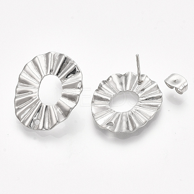 Non-Tarnish 304 Stainless Steel Stud Earring Findings LS-X-STAS-S079-46B-1
