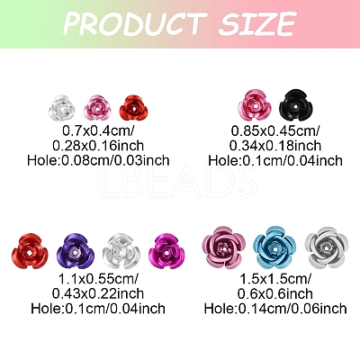 540Pcs Aluminum Beads FALUM-YW0001-01-1