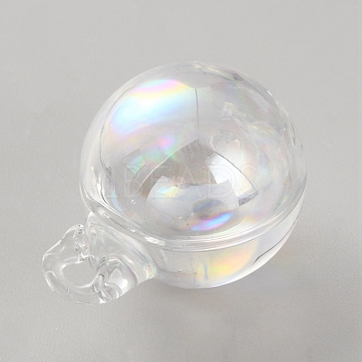 High Borosilicate Glass Bottle Pendants GLAA-WH0010-02E-1