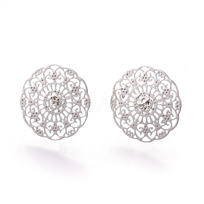 Brass Stud Earring KK-O115-08P-1