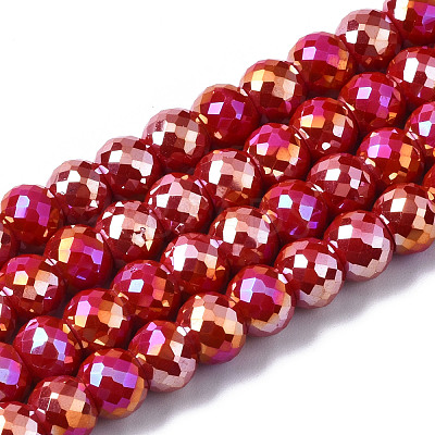 Electroplate Glass Beads Strands EGLA-Q125-003-A03-1