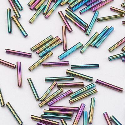 Glass Bugle Beads SEED-E001-12mm-409#-1