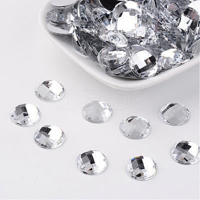 Acrylic Rhinestone Cabochons GACR-R002-14mm-08-1