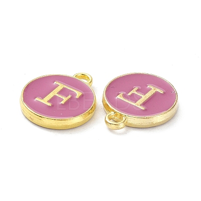 Golden Plated Alloy Enamel Charms ENAM-XCP0001-13F-1