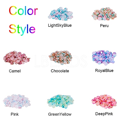 Imitation Pearl Acrylic Cabochons OACR-PH0001-09-1