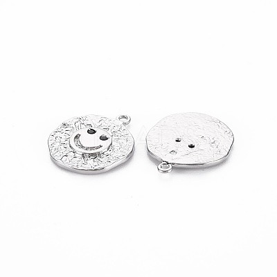 Brass Micro Pave Black Cubic Zirconia Pendants KK-S356-683B-1
