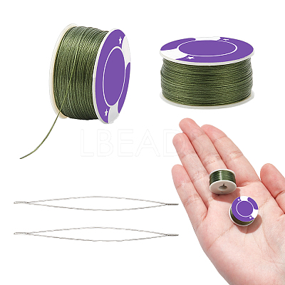 2 Rolls Special Coated Polyester Beading Threads OCOR-NB0002-06E-1