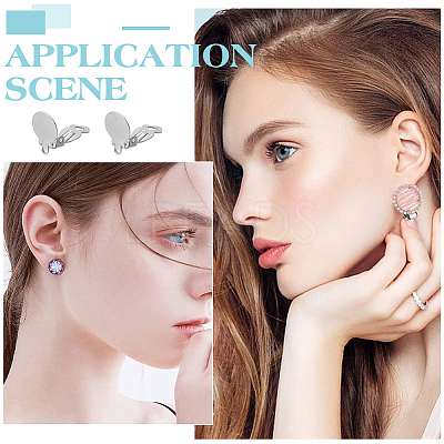 80Pcs 304 Stainless Steel Clip-on Earring Findings STAS-ME0001-59-1