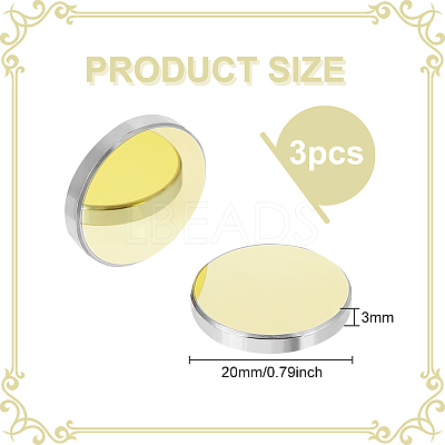 Silicon Gold-Plated Reflective Lens AJEW-WH0248-391A-1