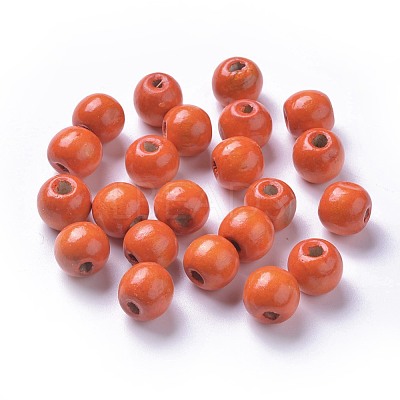 Dyed Natural Wood Beads WOOD-Q006-12mm-09-LF-1